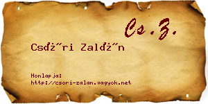 Csóri Zalán névjegykártya