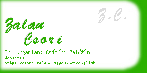 zalan csori business card